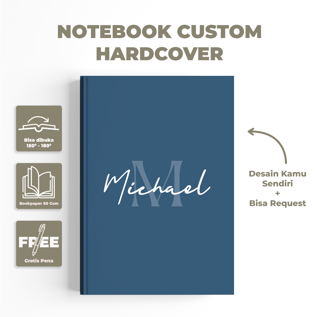 

notebook custom 50 lembar / notebook / notebook estetik / notebook keren / notebook hadiah / notebook kekinian / notebook hadiah / notebook murah / nama