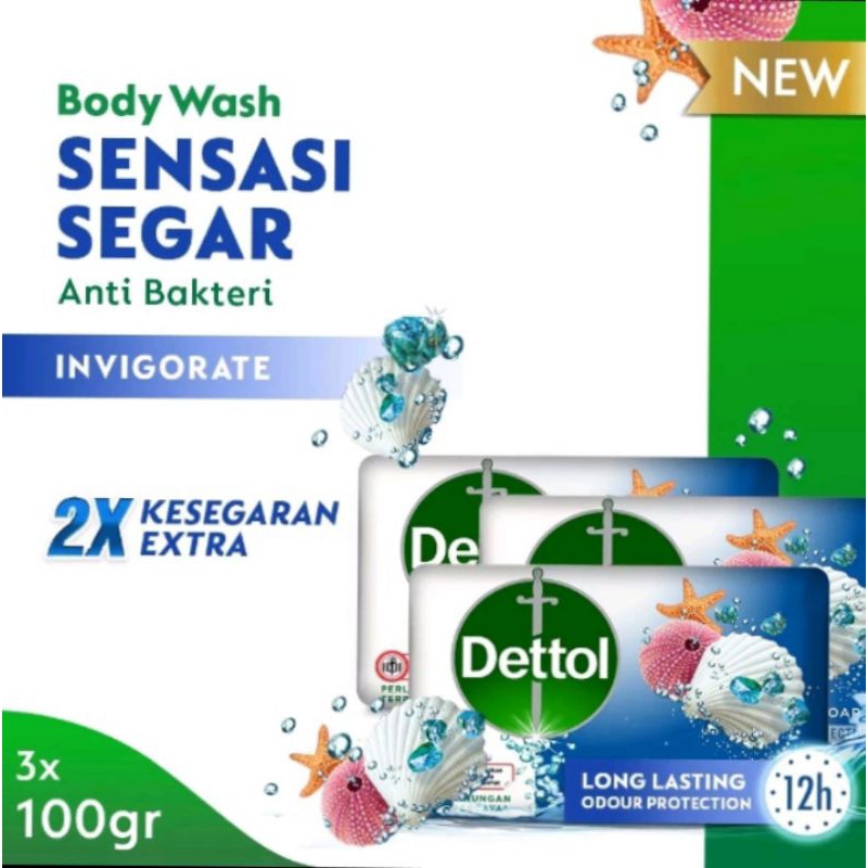 Dettol Invigorate 100gr x 3pcs