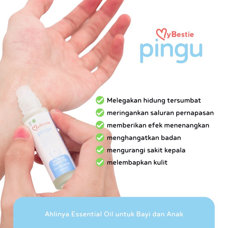 MyBestie Pingu - Essential Oil Cough and Flu / Batuk Pilek Bayi / Baby Aromatherapy