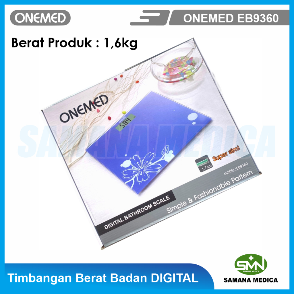 Timbangan Berat Badan Digital ONEMED EB9360 Berat Max 150kg - ada 4 pilihan motif