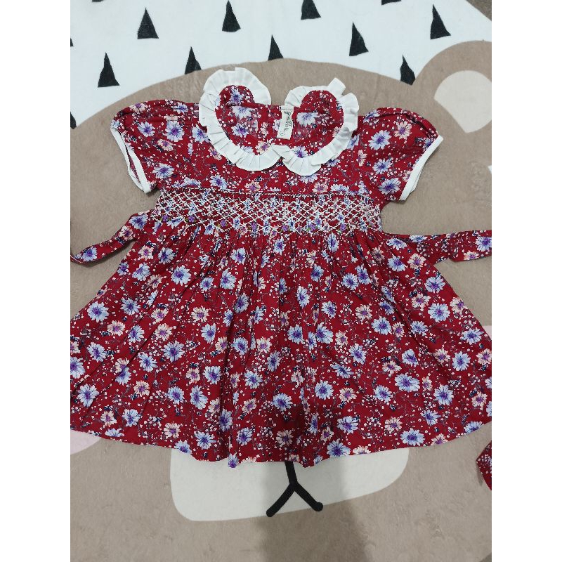 Preloved smocked dress tykes n tots