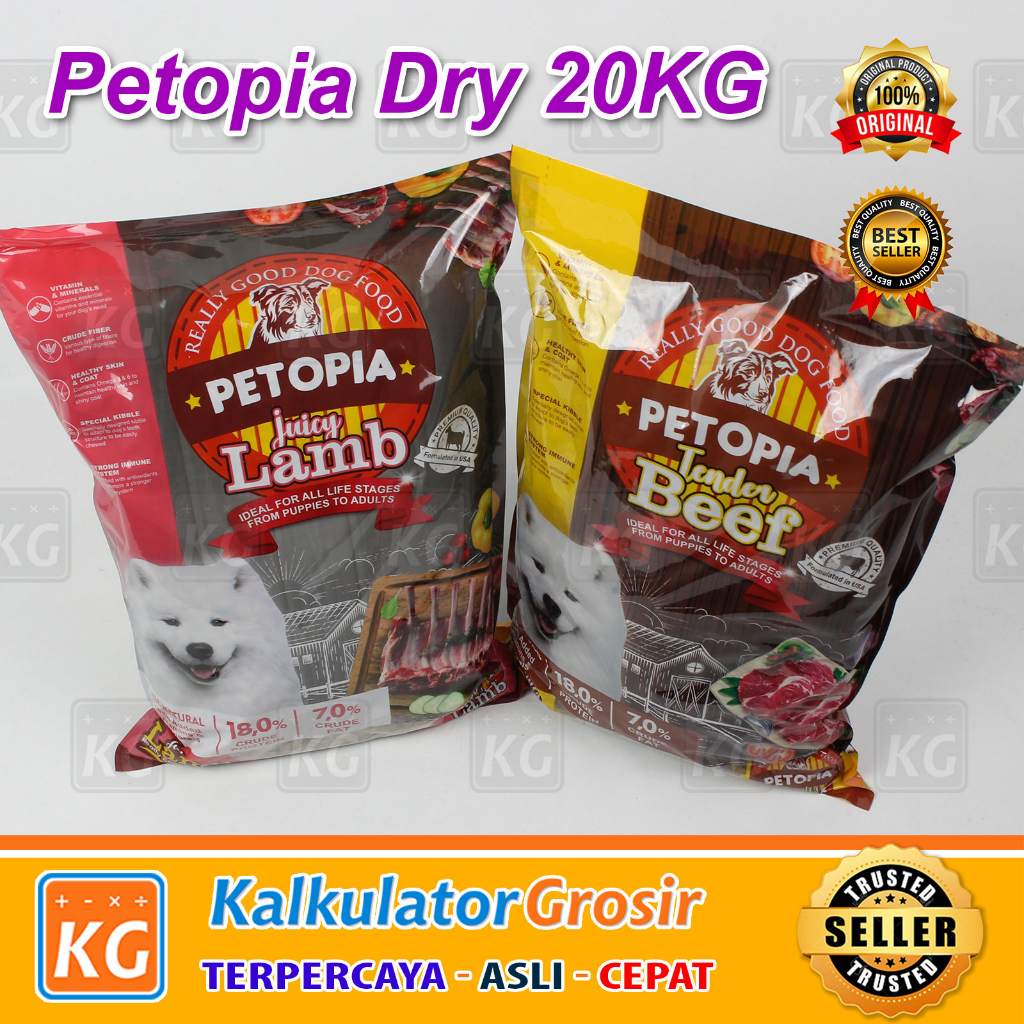 Petopia 800gr Dog Food All Stage Makanan Anjing Kering Dry Food 0.8kg 800 Gram