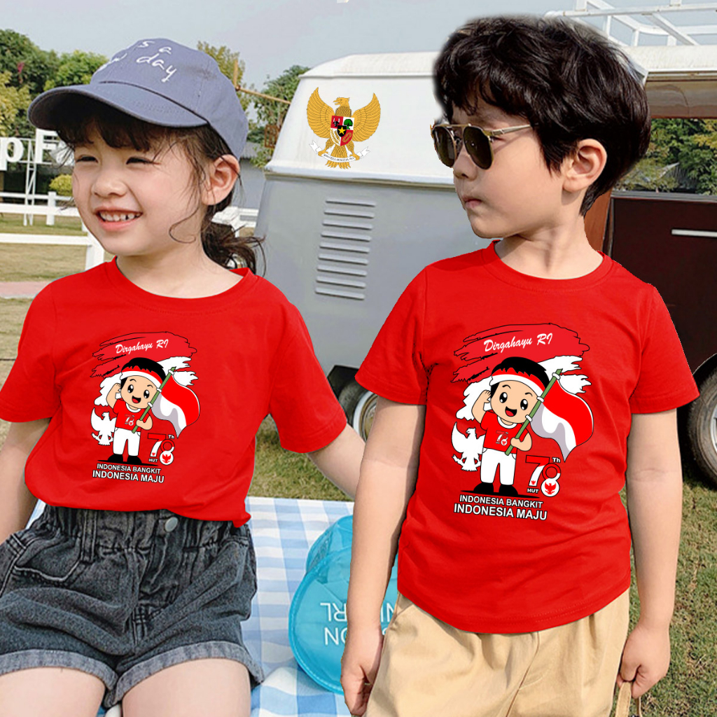 Kaos HUT RI Anak Kaos MERAH PUTIH Kaos Anak 02