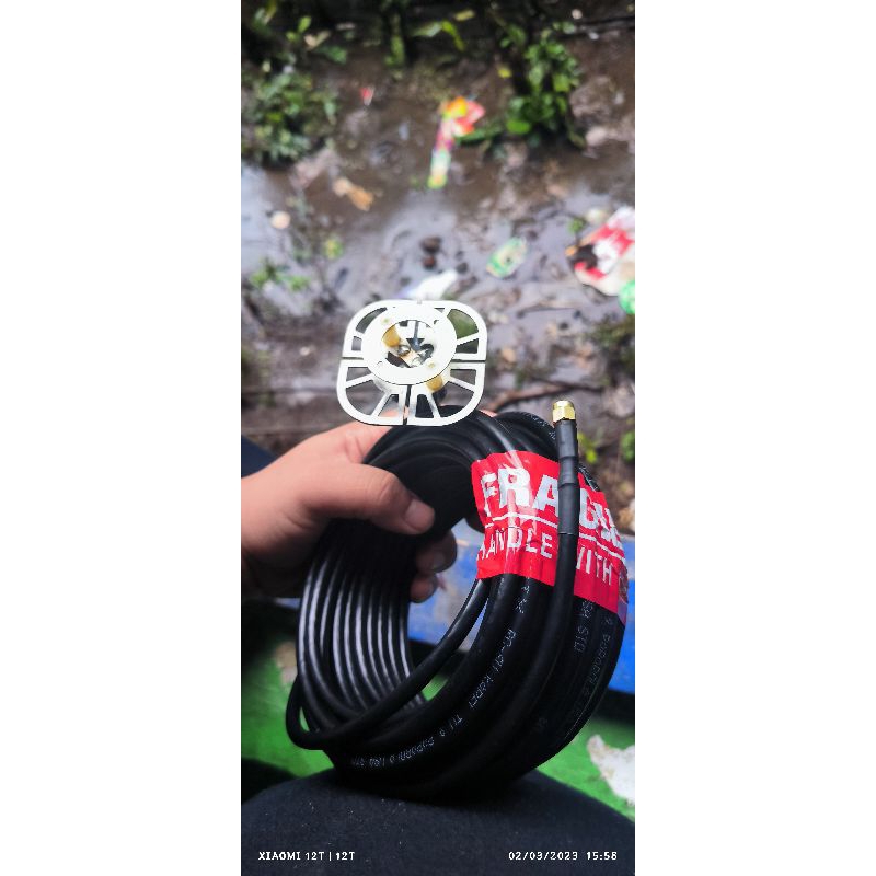 Antena kathrein  ketrin  katrin terpasang kabel 10meter dan konektor sma male