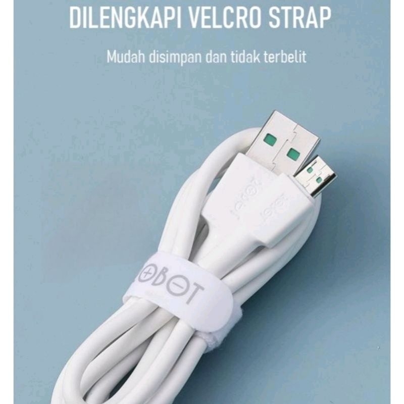 [ROBOT R-VM] KABEL DATA VOOC MICRO USB FLASH CHARGING 4A VOOC REALME 3 PRO/ OPPO F1 PLUS/F3 PLUS/F9 PRO/F11 PRO.