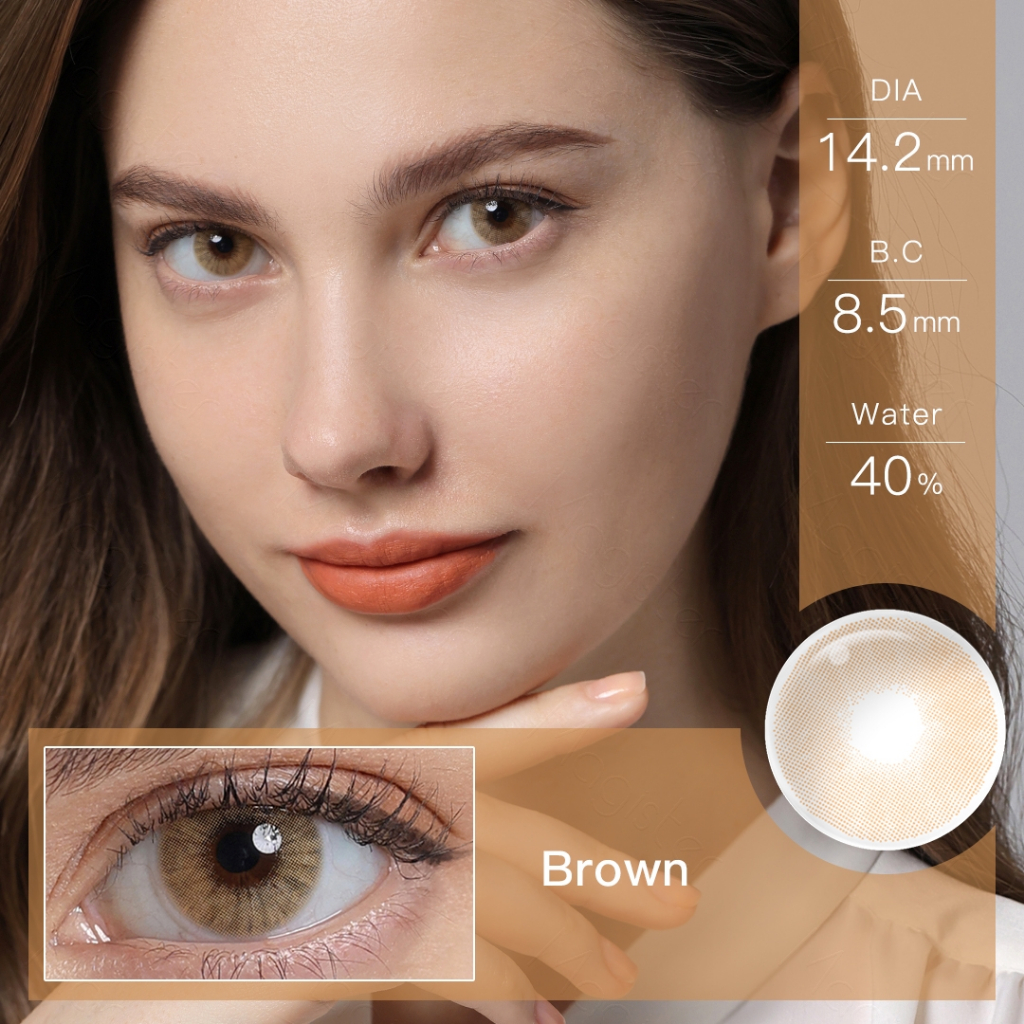 Magister softlens Sepasang lensa kontak berwarna diameter 14.2MM softlens soflen mata soflen soplen murah soflen normal softlens hitam