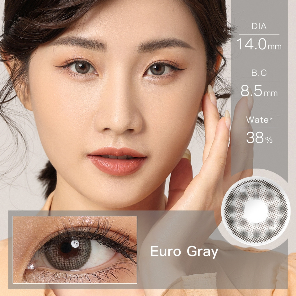 Magister [✅COD] Softlens Mata Normal Lensa Kontak Warna Alami Soflens Murah Grey Lensa Warna Softlens Minus 0.00 Diameter 14MM