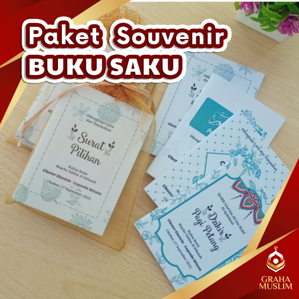 Souvenir Pengajian Pernikahan Paket Buku Saku Souvenir doa sovenir dzikir pagi petang juz 'amma asma