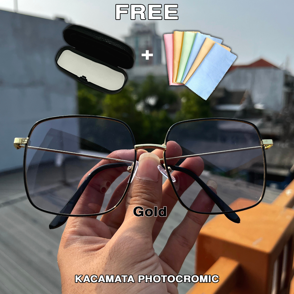 PA7 Kacamata Photocromic Korea / Anti Radiasi 2 In 1 Potokromik Photochromic Pria Wanita PA7 Anti radiasi Kacamata kekinian Termurah