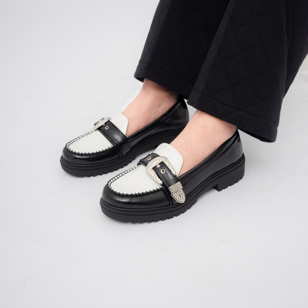 Dianable - Saggi Loafers Shoes (Black - Beige - Monochrome)