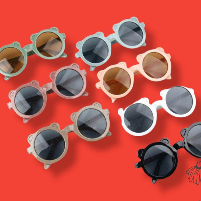 TERBARU Kacamata anak fashion telinga bear kacamata beruang hitam kids sunglasses