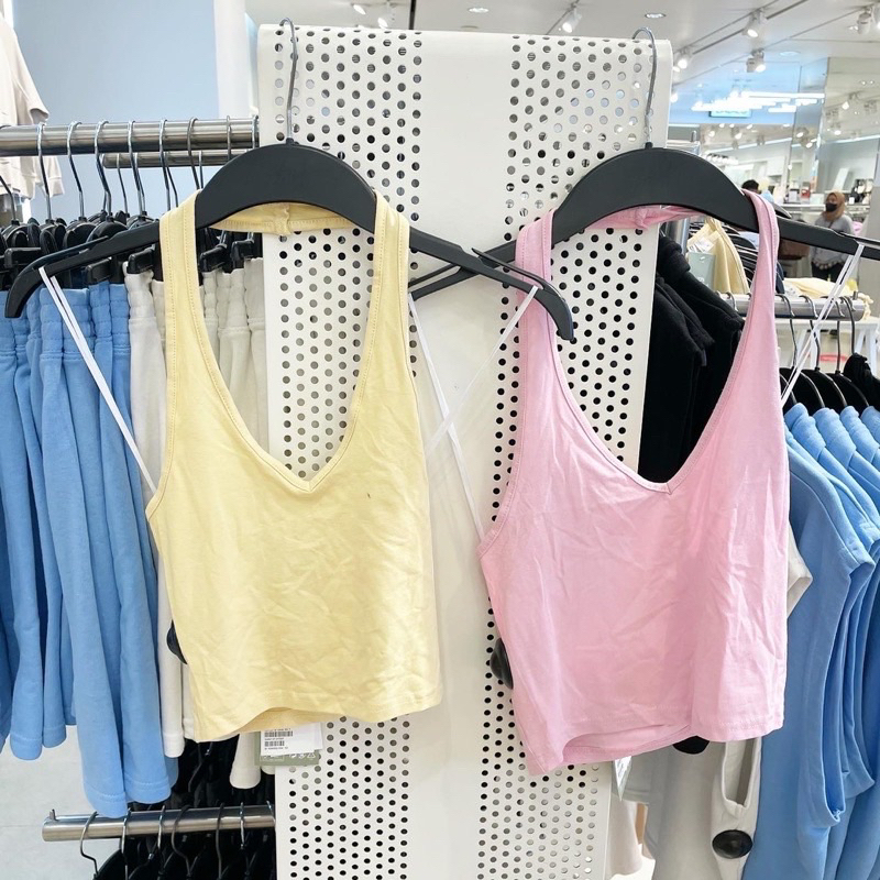 READY HnM HALTER BACKLESS CROP TANK TOP / tank top wanita original store h&amp;m