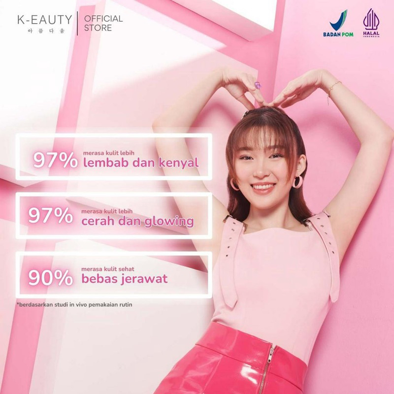 KEAUTY K-eauty 1 box ( 5 sachet ) collagen drink minuman kolagen beauty keauty k-eauty COLLAGEN strawberry