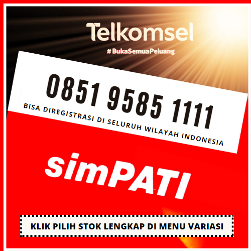Nomor cantik Telkomsel  4G LTE HOKI SUPER TRIPEL UJUNG - EKOR 1111 - 2222 - 888 - 9999