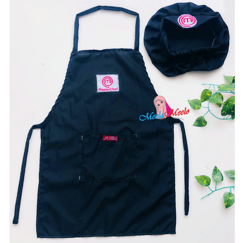 Satu Set Clemek Anak+ Topi Koki Masterchef Murah