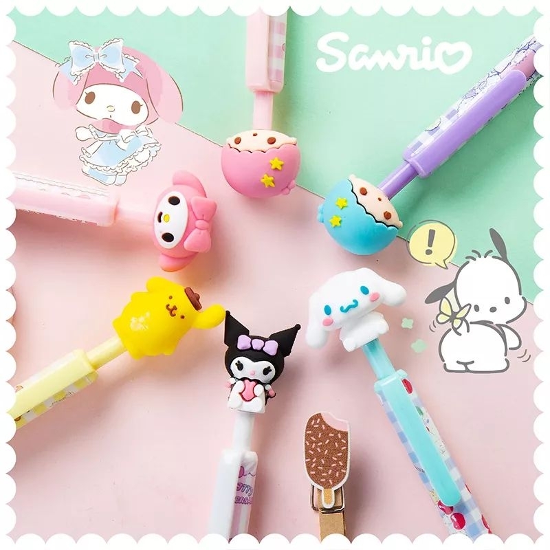 

Pulpen SANRIO Klip Pensil Mekanik Stabilo 2 Warna Bolpen Boneka Kuromi Melody Cinnamoroll Pompurin Kitty Pochacco Gantungan Kunci Clip Penjepit Highlighter Colourfull