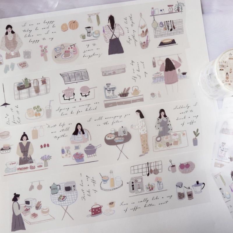 

[Sample] FUN Kitchen Diary / Inside Outside / Sit Washi and PET Tape