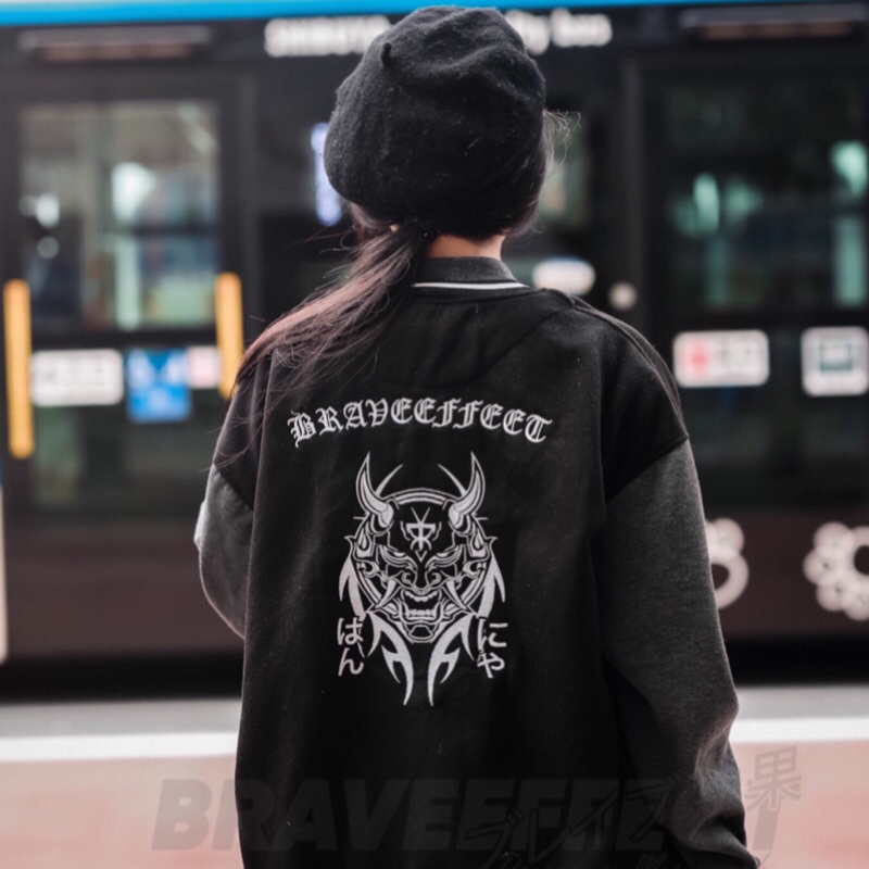 (NEW ARTICLE) BRAVE EFFECT Varsity Jacket Jaket Varsity Vintage Pria Wanita Premium High Quality Distro Original Nascar Varsity Baseball Jacket Vintage Jaket Varsiti Versity Jaket Hoodie Hodie Hudi Oversize Jumbo Japanese Biker Jacket Baseball Sweater