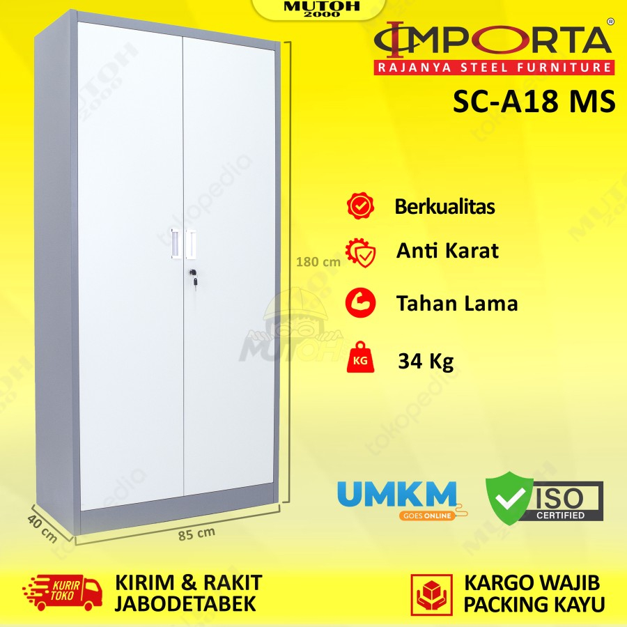 Lemari Arsip Besi 2 Pintu / Lemari Dokumen Besi 2 Pintu / Lemari Kantor Besi 2 Pintu / Cupboard Besi