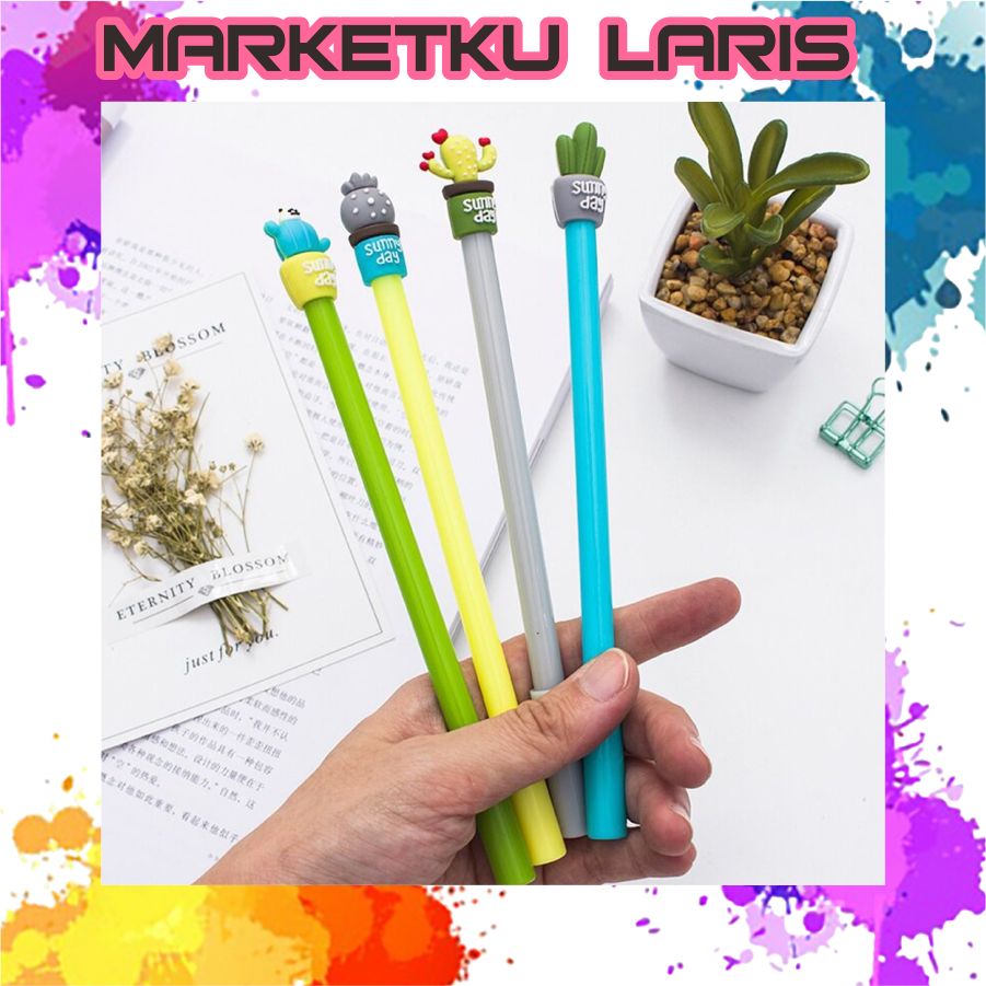 

MKL - Stationary Polpen Pulpen Bulpen Bolpoin Bolpoint Pena Karakter Gel Lucu Motif Kaktus S077