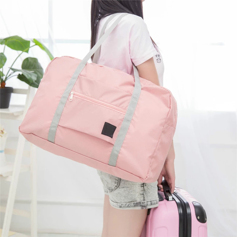 T&amp;Y  Travel Bag Hand Carry Waterproof Foldable Tas Travel Lipat Motif Besar Tas Koper Lipat Jinjing Polos Murah Import