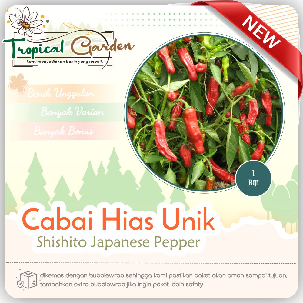 ✿ Tropical Garden ✿ Benih Biji Cabai Shishito Japanese Benih Cabai Hias COD ✅