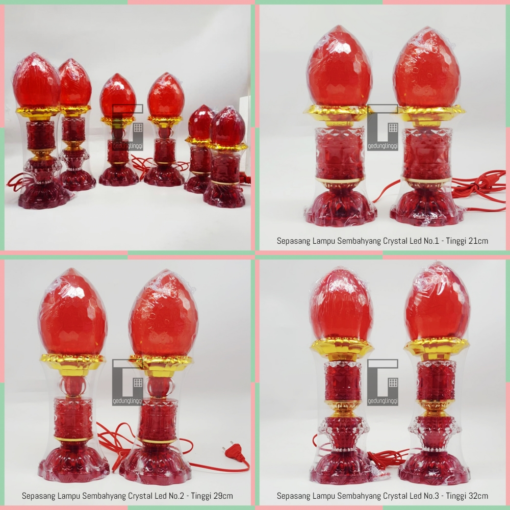 Bola Lampu Lilin Bohlam Led Cabe Lombok Merah Meja Altar Pelengkapan Sembahyang Sembayang Doa Baterai Batre Batrai Batrei Hemat Tenaga Energi Listrik Elektrik USB Charge Charger Power Bank Puja Suci Buddha Kuncup Bunga Teratai Lotus Sepasang 1 Set Pasang