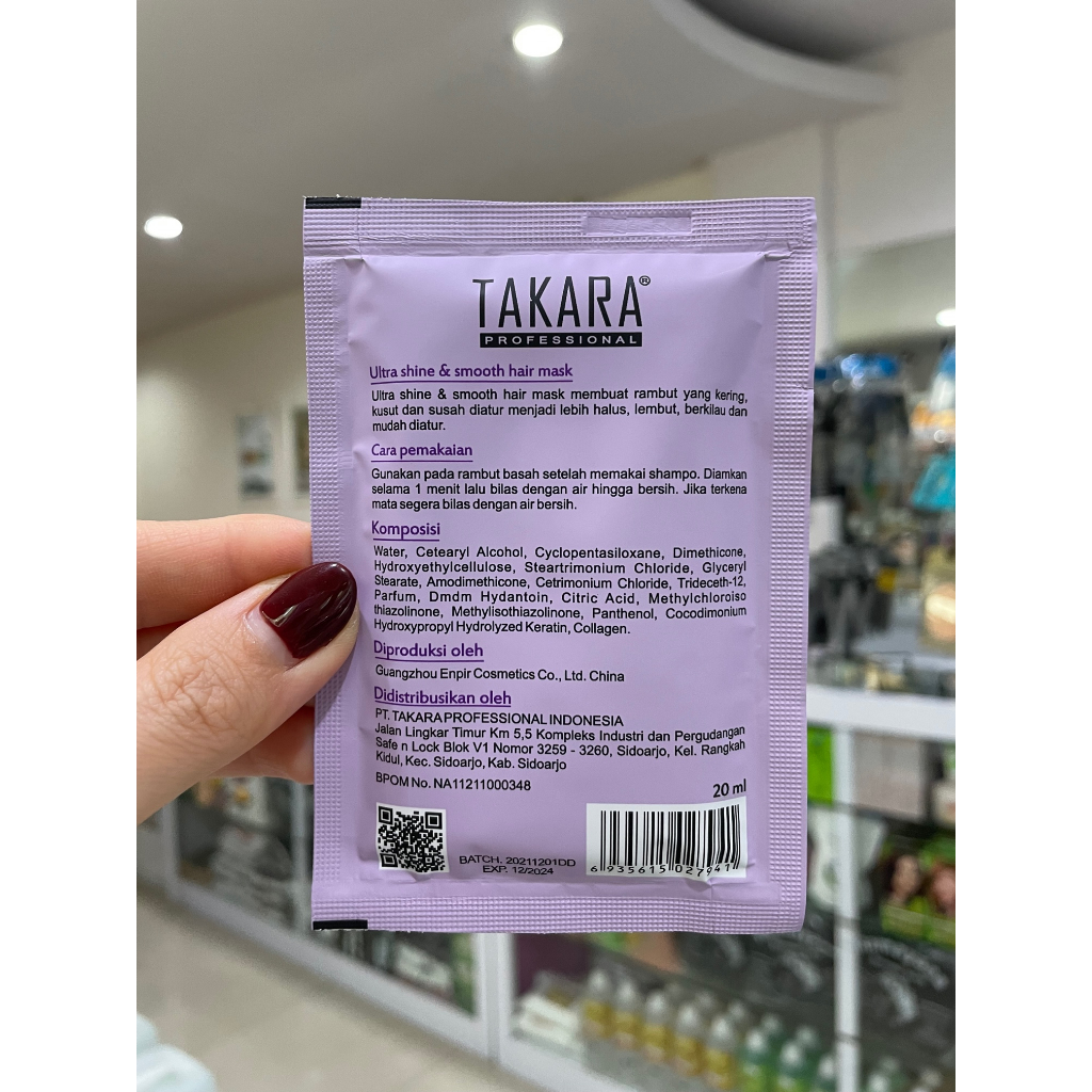 Takara Excellent Ultra Shine &amp; Smooth Hair Mask 20ml Sachet
