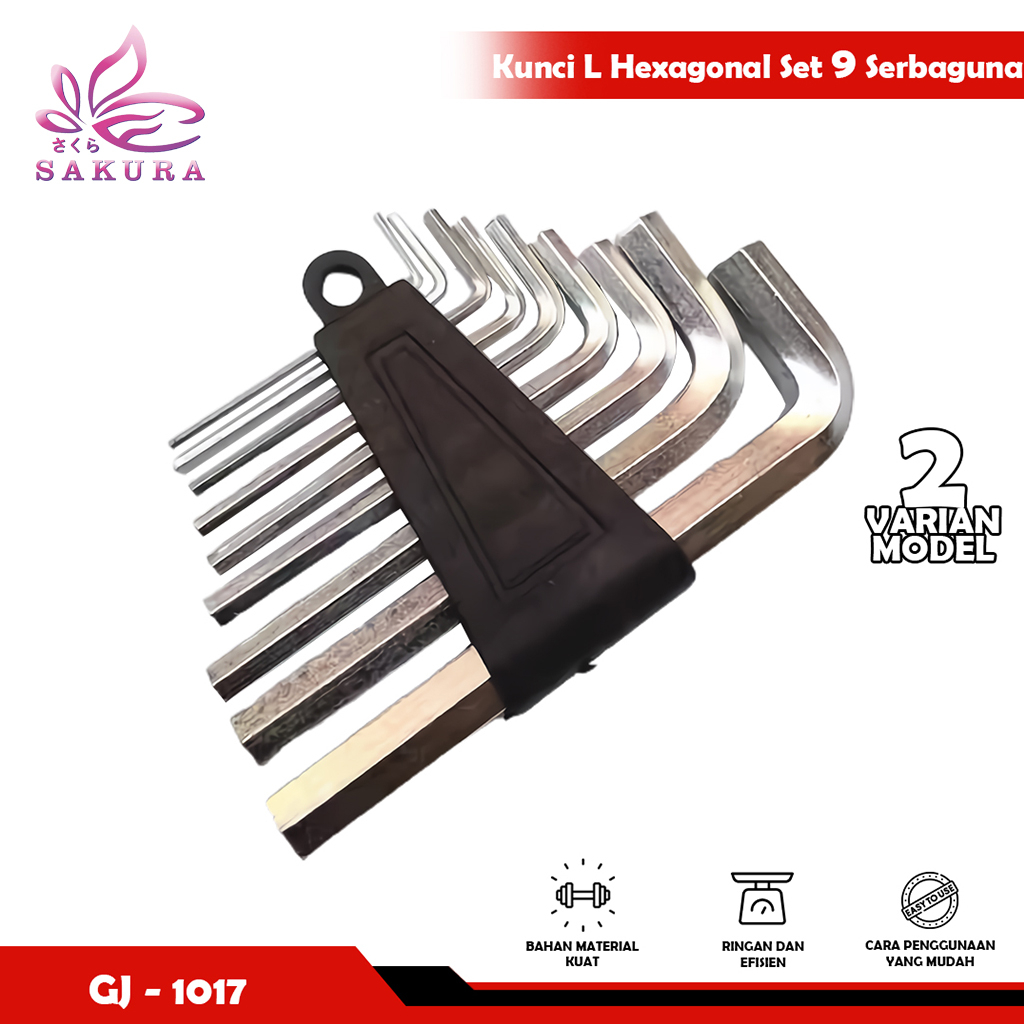 Kunci L 9 Piece Hex Key Kunci L Set F2049-SOSOYO