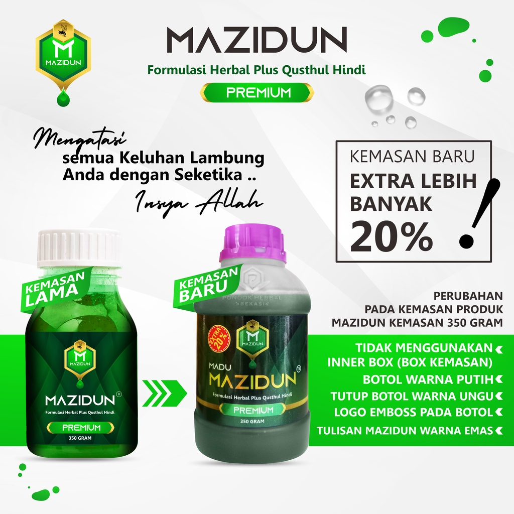 Madu Hijau Madu Lambung Maag Gerd Mazidun 350 gram