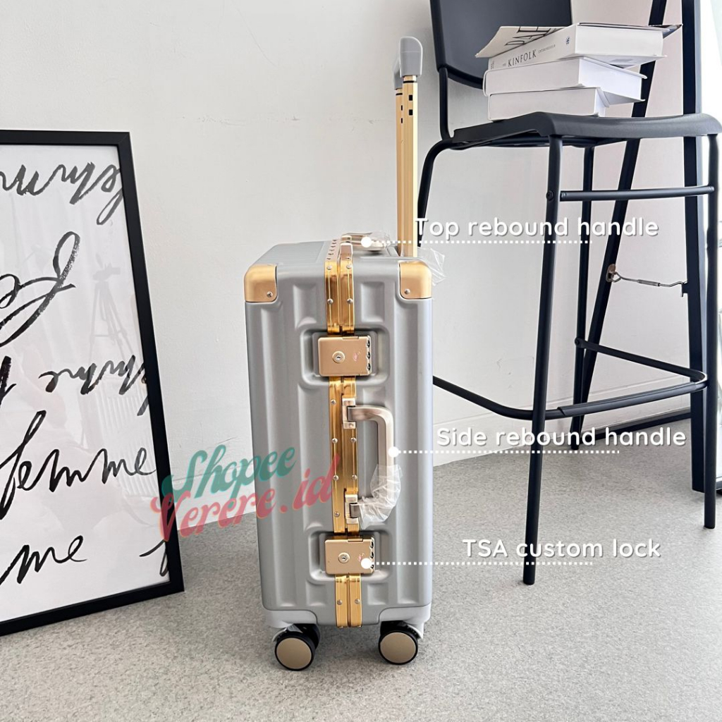 Koper Parkson AURORA Series 20 Inch Cabin Size 24 Inch Baggage Size  TSA Lock Frame Aluminium SuitCase Koper Anti Pecah