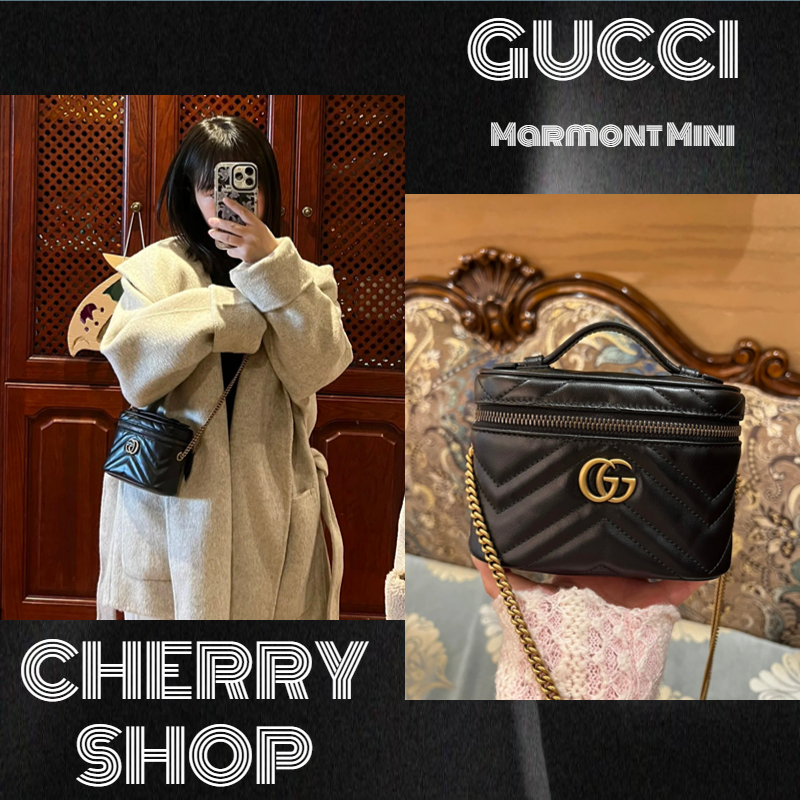 ✨100% authenti✔Gucci GG Marmont Mini Tote Bag Tas tangan/tas kosmetik wanita