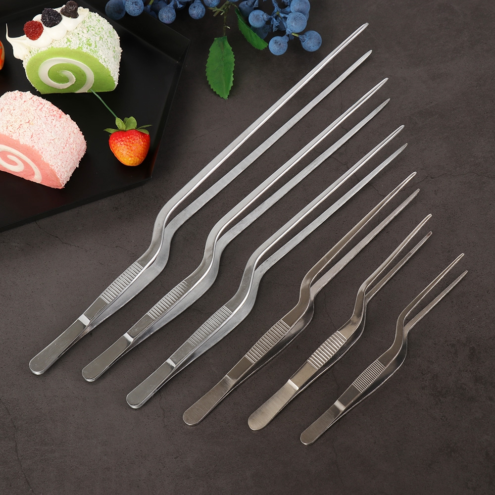 CAPITAN DAGING BBQ / MAKANAN BAHAN STAINLESS TEBAL PREMIUM / FOOD TWEEZER PINSET MAKANAN