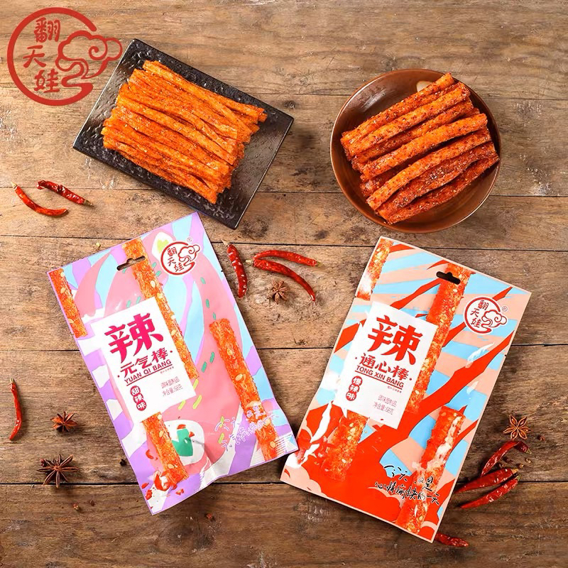 [HALAL] Camilan Snack - Fantianwa Spicy Makaroni Stick Spicy Strip Snacks 68 gram