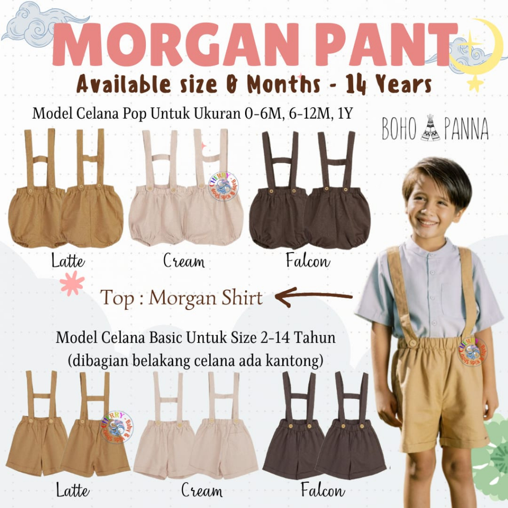 Bohopanna Morgan Pant 0-10 Tahun Celana Jumpsuit / Overall Anak Laki Laki CBKS