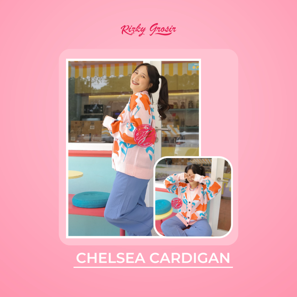 Rizky_grosir20 Chelsea cardigan knit atasan premium