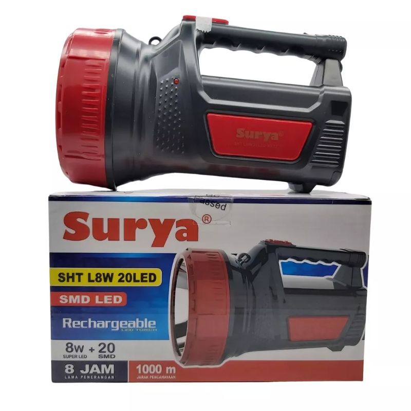 Senter LED Surya SHT L8W+20LED Senter Tenteng Surya SHTL8W+20LED