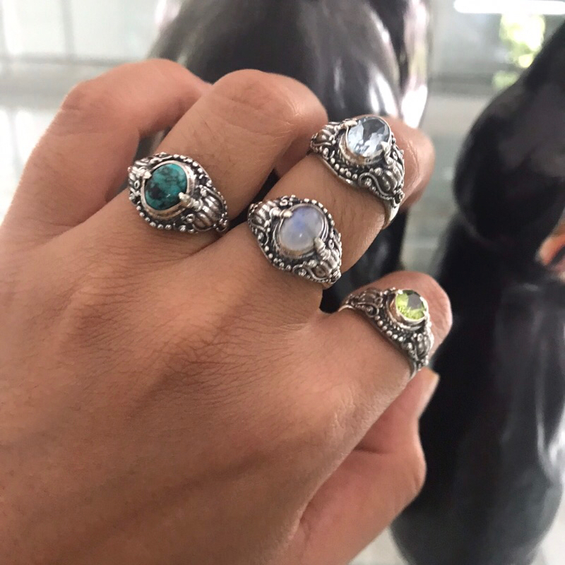 cincin perak pria motif khas bali