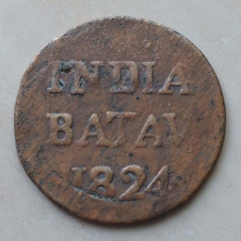Koin Kuno Indiae Batav India Batav 5 1/16 Gulden 1824 - YN338