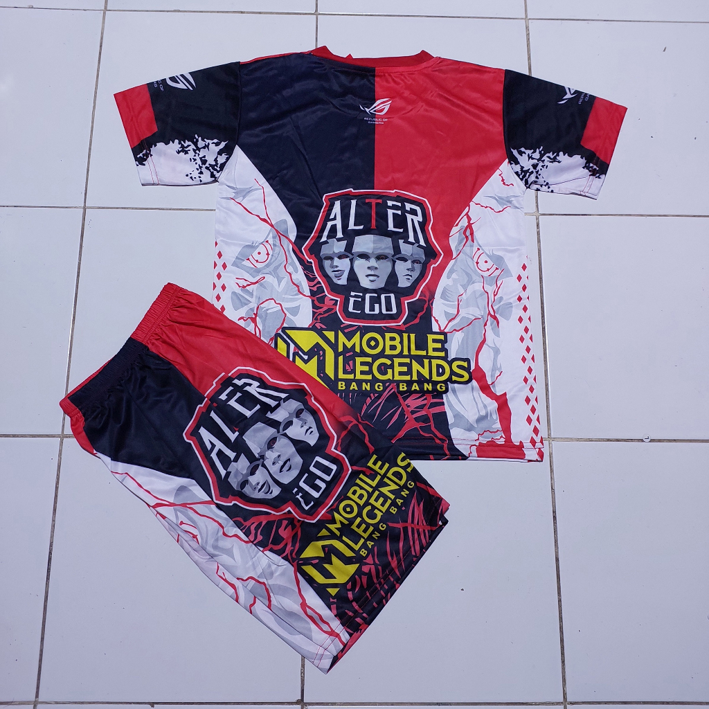 evos e-sport  free fire setelan anak game squad evos size 4-20