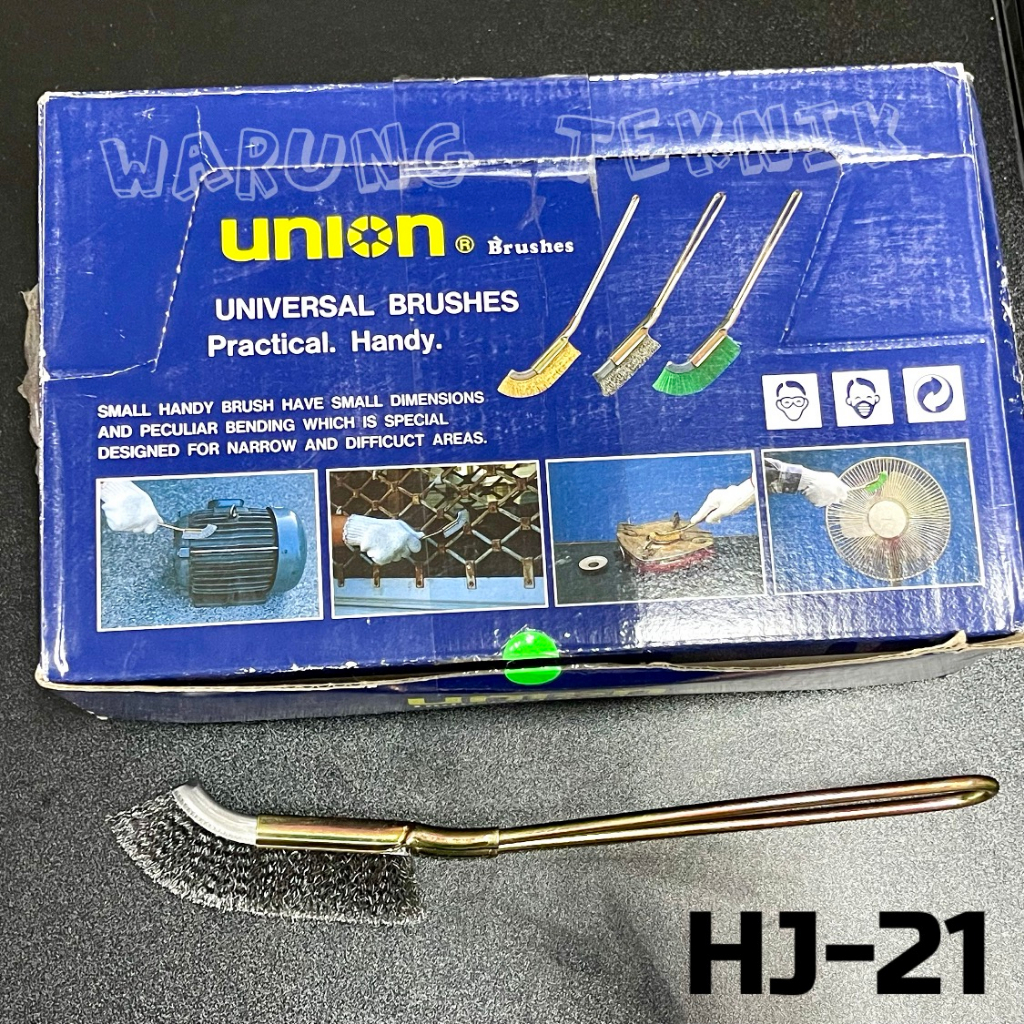 UNION HJ-21 STEEL WIRE HANDLE BRUSHES - SIKAT KAWAT GAGANG BESI BENGKOK