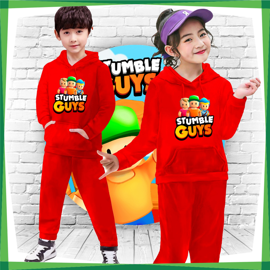 FenishaStore Stumble Guys Sweater Hoodie Anak Usia 4-13 Tahun ( Atasan &amp; SET Hoodie ) Bisa Bayar Ditempat COD