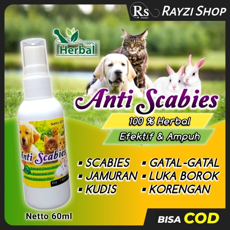 obat jamur spray semprot kucing,kelinci dan anjing | obat scabies,jamur,kudis netto60ml