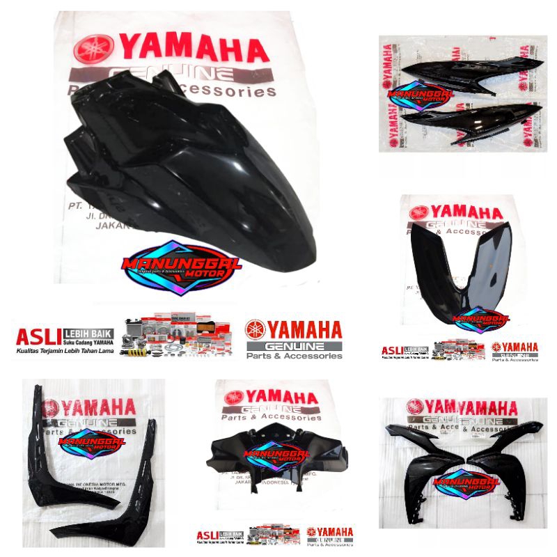 Paket Full Set Body Halus Freego Free Go 125 Hitam Glossy Original Yamaha