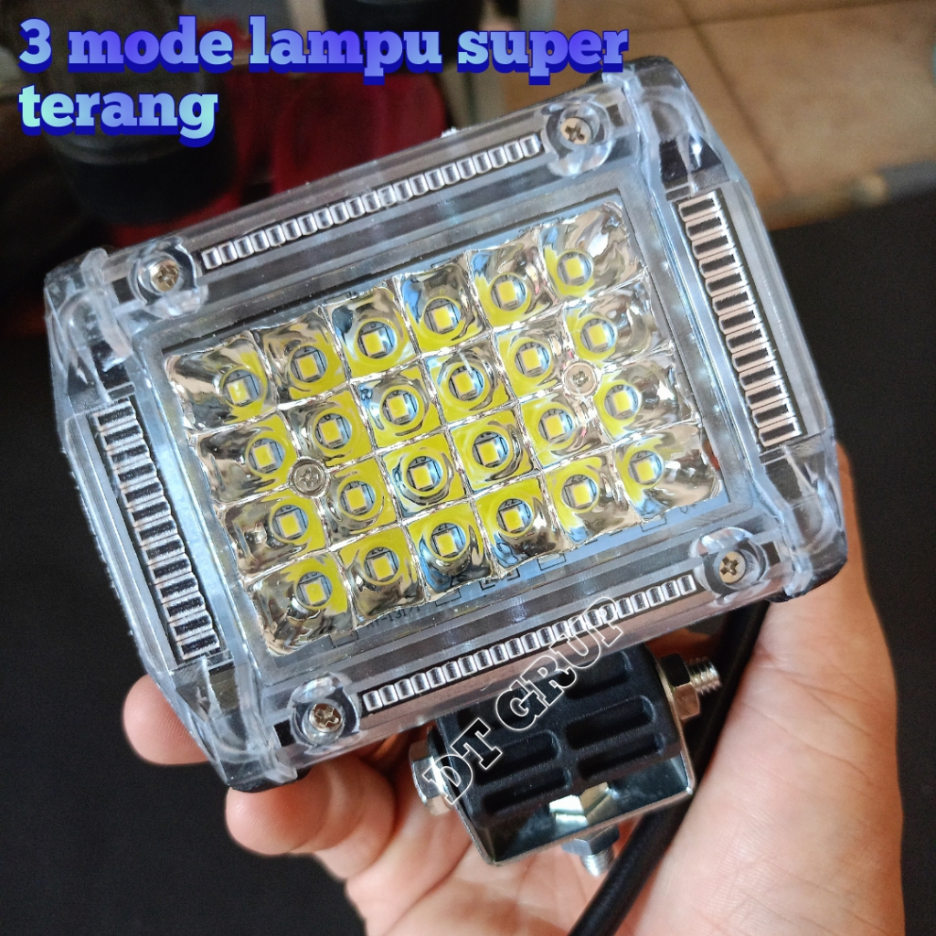 LAMPU SOROT LAMPU TEMBAK LED CR7 24 MATA LED MOBIL MOTOR CWL 24 MATA LED 36 WATT SUPER TERANG LAMPU 
