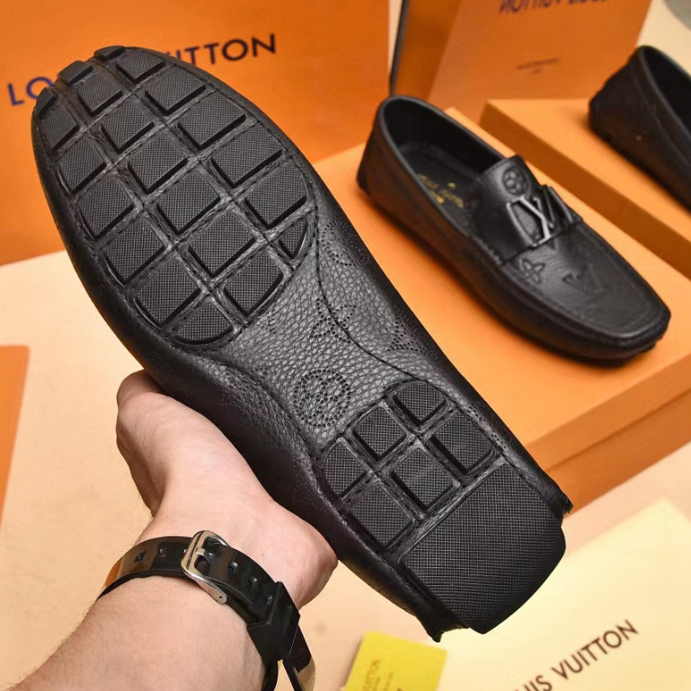 loafer cowok sepatu lv pria slip on hitam men shoes moccasin terbaru p1shoes sepatu kulit tanpa tali