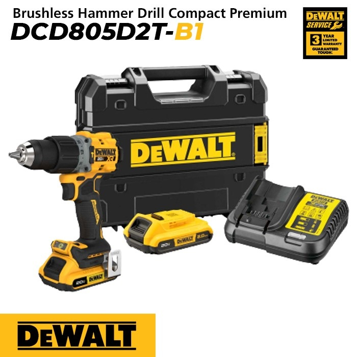 DeWalt ATOMIC DCD805 Cordless Impact Drill Brushless DEWALT DC805D2T