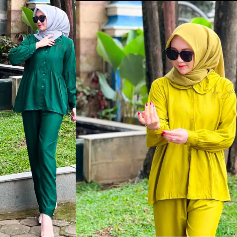 STELANN CRINGKEL ARDANI DAN SET AMAALIA LENGAN PANJANG SUPER GRADE A ORI || RESLETING DEPAN BUSUI LD 110