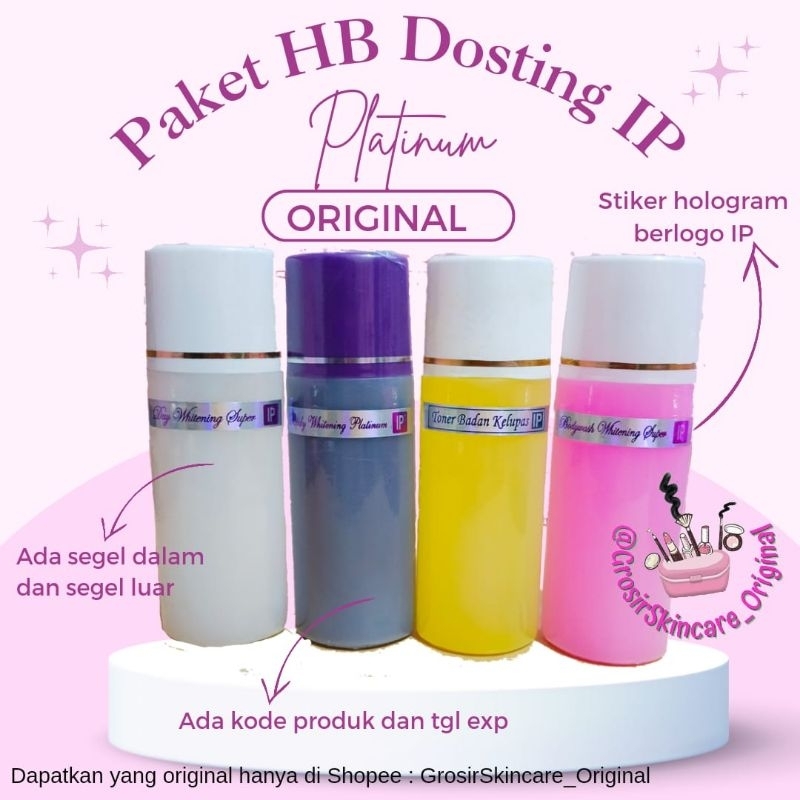 Paket Body Whitening with Milk Body Soap BPOM / HB Pemutih Dosting Lengkap Sabun Susu Dosis Tinggi P