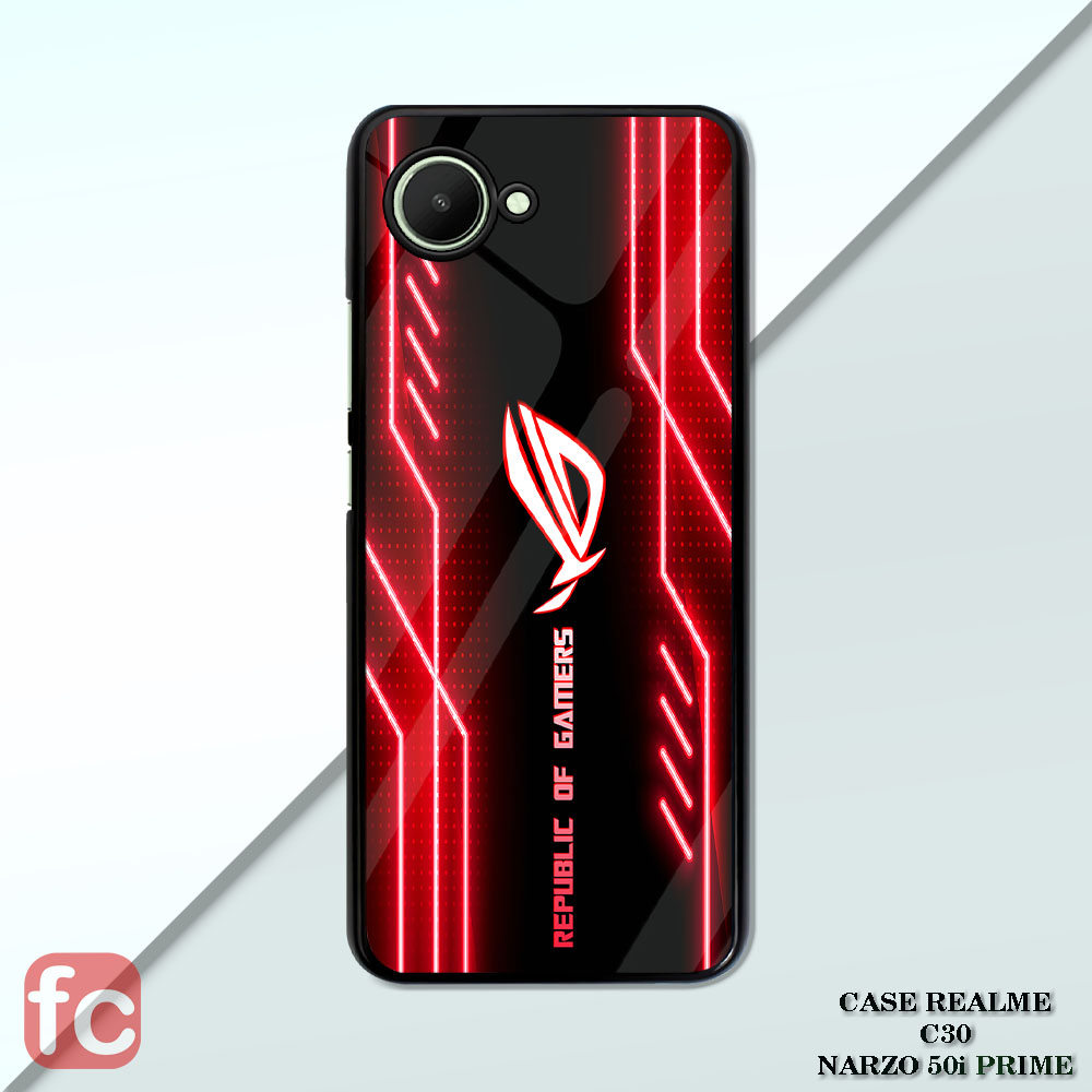 Case Glossy Realme C30 | Narzo 50I prime | FR39 Rog Gaming Game | Pic HD | Kesing Murah Bagus | Hrad